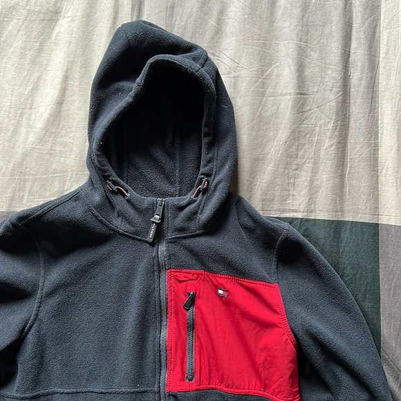Tommy Hilfiger Zip-Up Hoodie (Blue with Red) - Men’s M - Picture 2 of 9